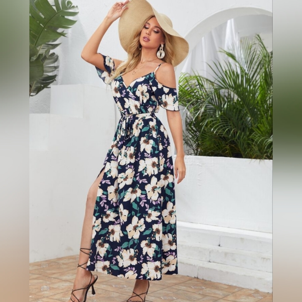 💰Shein's Floral Maxi Sundress 2XL